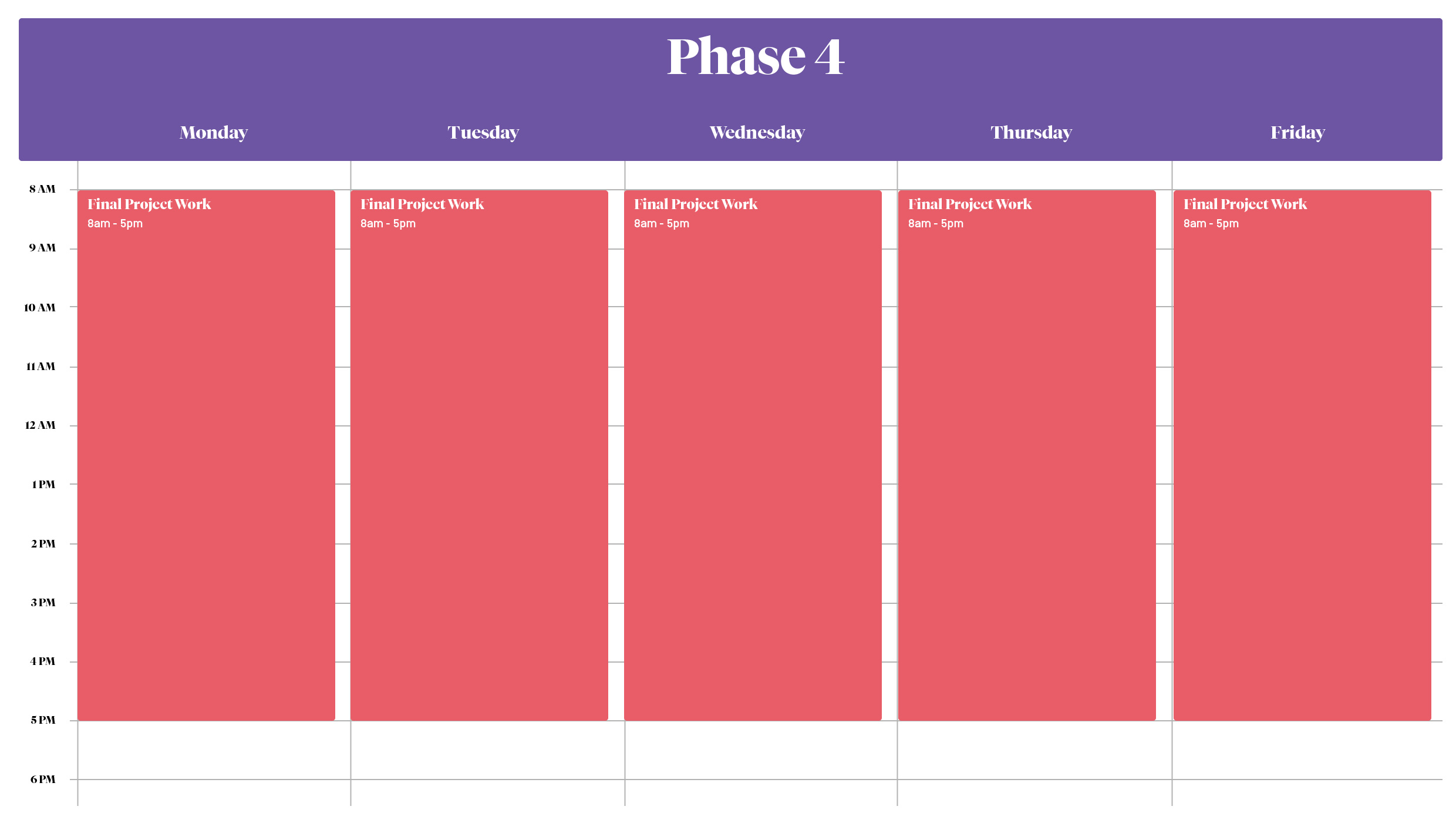 Phase 4 Schedule